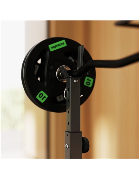 SPORTNOW Adjustable Weight Bench with Bench Press Rack, Preacher Curl Bench, Leg Extension and Lat Pull Down Machine, Incline or - pic 123680 | FastDaddyshop