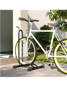 SPORTNOW Vertical & Horizontal Bike Rack Bicycle Storage Stand with Adjustable Hooks, Fits 6"-28" and 700c Bikes 2