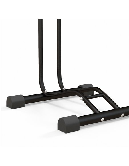 SPORTNOW Vertical & Horizontal Bike Rack Bicycle Storage Stand with Adjustable Hooks, Fits 6"-28" and 700c Bikes - pic 123688 | FastDaddyshop