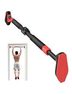 SPORTNOW Pull Up Bar Doorway No Screws, Door Frame Chin Up Bar with Level Metre, 96-130 cm (37.8"-51.2") Width Adjustable for Ho