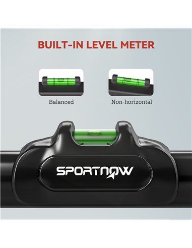 SPORTNOW Pull Up Bar Doorway No Screws, Door Frame Chin Up Bar with Level Metre, 96-130 cm (37.8"-51.2") Width Adjustable for Ho