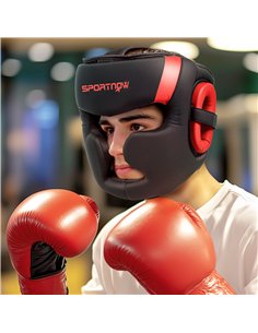 SPORTNOW Boxing Headguard, Boxing Headgear Helmet with Adjustable Strap for Full Face Protection for Kickboxing Sparring Martial 2