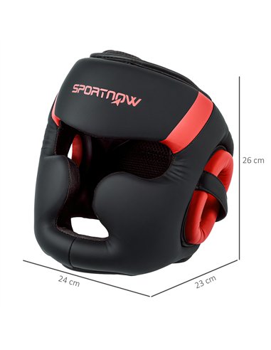 SPORTNOW Boxing Headguard, Boxing Headgear Helmet with Adjustable Strap for Full Face Protection for Kickboxing Sparring Martial