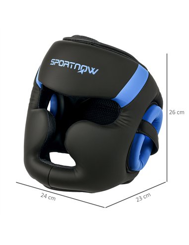SPORTNOW Boxing Headguard, Boxing Headgear Helmet with Adjustable Strap for Full Face Protection for Kickboxing Sparring Martial