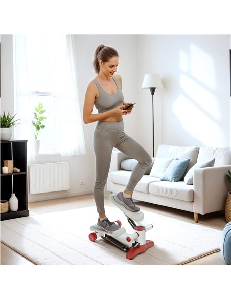 SPORTNOW Mini Stepper, Compact Step Machine Exerciser for Home Workout with LCD Monitor and Non-Slip Pedals, Grey - pic 123736 | FastDaddyshop