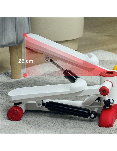 SPORTNOW Mini Stepper, Compact Step Machine Exerciser for Home Workout with LCD Monitor and Non-Slip Pedals, Grey - pic 123741 | FastDaddyshop