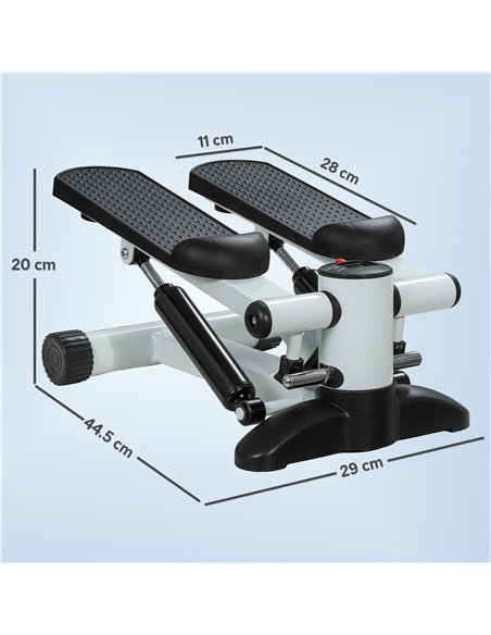 SPORTNOW Mini Stepper, Compact Step Machine Exerciser for Home Workout with LCD Monitor and Non-Slip Pedals, White - pic 123746 | FastDaddyshop