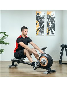 SPORTNOW Rowing Machine, 16-Level Magnetic Rower Machine with LCD Monitor and Phone Holder, Black 2