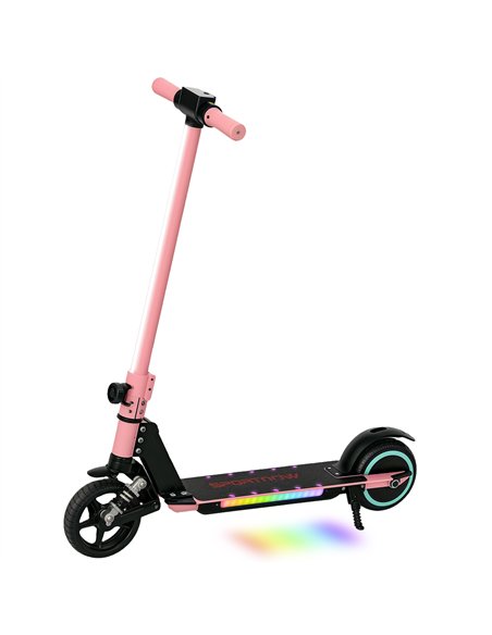 SPORTNOW Folding Electric Scooter for Kids Age 6-14 with Dual Brakes, Front Suspension, LED Colourful Lights and Display, 6.8kg  - pic 123762 | FastDaddyshop