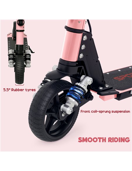 SPORTNOW Folding Electric Scooter for Kids Age 6-14 with Dual Brakes, Front Suspension, LED Colourful Lights and Display, 6.8kg  - pic 123768 | FastDaddyshop