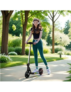 SPORTNOW Folding Electric Scooter for Kids Age 6-14 with Dual Brakes, Front Suspension, LED Colourful Lights and Display, 6.8kg  2