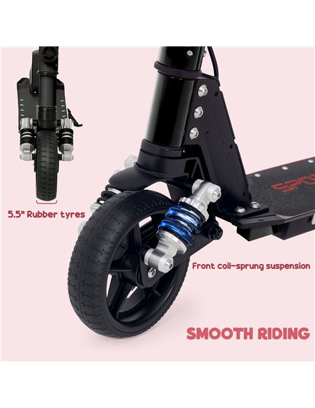 SPORTNOW Folding Electric Scooter for Kids Age 6-14 with Dual Brakes, Front Suspension, LED Colourful Lights and Display, 6.8kg  - pic 123777 | FastDaddyshop