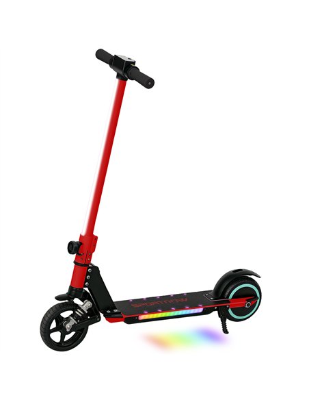 SPORTNOW Folding Electric Scooter for Kids Age 6-14 with Dual Brakes, Front Suspension, LED Colourful Lights and Display, 6.8kg  - pic 123780 | FastDaddyshop