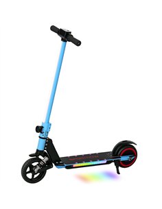 SPORTNOW Folding Electric Scooter for Kids Age 6-14 with Dual Brakes, Front Suspension, LED Colourful Lights and Display, 6.8kg 