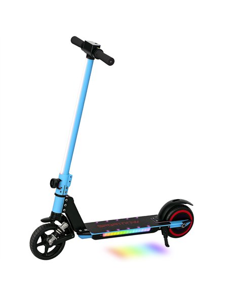 SPORTNOW Folding Electric Scooter for Kids Age 6-14 with Dual Brakes, Front Suspension, LED Colourful Lights and Display, 6.8kg  - pic 123789 | FastDaddyshop
