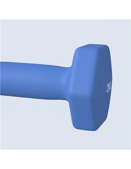 SPORTNOW 2 x 2kg Hexagonal Dumbbells Weights Set with Non-Slip Grip for Home Gym Workout, Blue - pic 123815 | FastDaddyshop