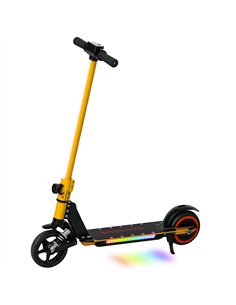 SPORTNOW Folding Electric Scooter for Kids Age 6-14 with Dual Brakes, Front Suspension, LED Colourful Lights and Display, 6.8kg 