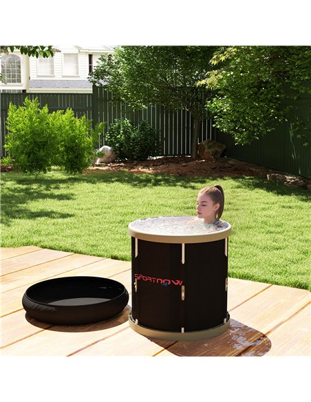 SPORTNOW Ice Bath Tub Outdoor, 210L Portable Cold Water Therapy Tub, Recovery Cold Plunge Pool with Lid, Cover and Carry Bag for - pic 123826 | FastDaddyshop