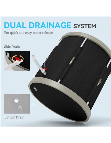SPORTNOW Ice Bath Tub Outdoor, 210L Portable Cold Water Therapy Tub, Recovery Cold Plunge Pool with Lid, Cover and Carry Bag for