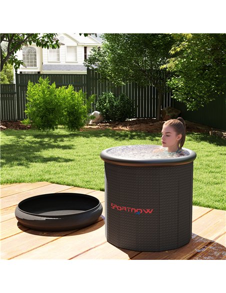 SPORTNOW Ice Bath Tub Outdoor, 300L Portable Cold Water Therapy Tub, Recovery Cold Plunge Pool with Lid, Cover and Carry Bag for - pic 123835 | FastDaddyshop