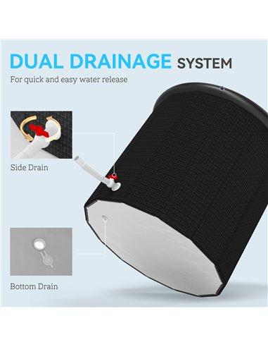 SPORTNOW Ice Bath Tub Outdoor, 300L Portable Cold Water Therapy Tub, Recovery Cold Plunge Pool with Lid, Cover and Carry Bag for