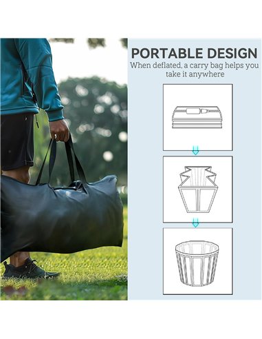 SPORTNOW Ice Bath Tub Outdoor, 300L Portable Cold Water Therapy Tub, Recovery Cold Plunge Pool with Lid, Cover and Carry Bag for
