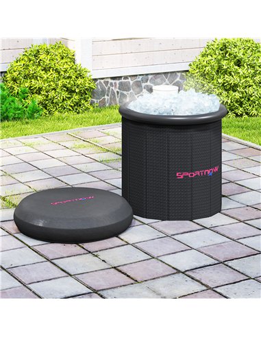 SPORTNOW Ice Bath Tub Outdoor, 300L Portable Cold Water Therapy Tub, Recovery Cold Plunge Pool with Lid, Cover and Carry Bag for