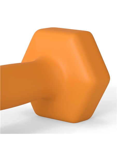 SPORTNOW 2 x 1.5kg Hexagonal Dumbbells Weights Set with Non-Slip Grip for Home Gym Workout, Orange - pic 123859 | FastDaddyshop