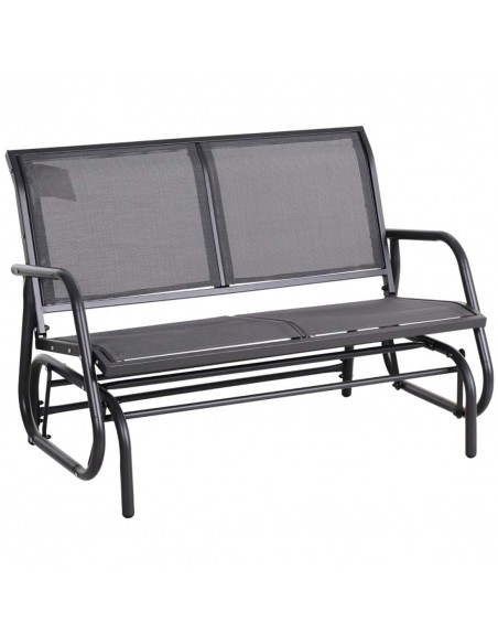 Outsunny 2-Person Outdoor Swing Chair with Power Coated Steel Frame, Grey - pic 12386 | FastDaddyshop