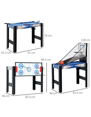 SPORTNOW 5 in 1 Multi Games Table Combo Sports Game Table for Kids, Mini Pool Table, Table Tennis Table, Hockey Table, Basketbal