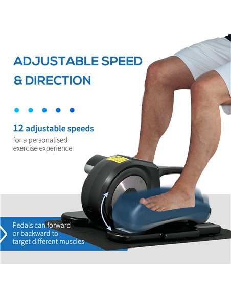 SPORTNOW Under Desk Elliptical Machine, Sit Down Pedal Exerciser with Forward and Reverse Motion, 12 Programs, LCD Monitor, Comp - pic 123873 | FastDaddyshop