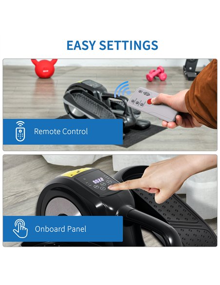 SPORTNOW Under Desk Elliptical Machine, Sit Down Pedal Exerciser with Forward and Reverse Motion, 12 Programs, LCD Monitor, Comp - pic 123874 | FastDaddyshop