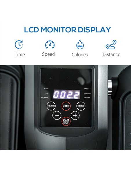 SPORTNOW Under Desk Elliptical Machine, Sit Down Pedal Exerciser with Forward and Reverse Motion, 12 Programs, LCD Monitor, Comp - pic 123875 | FastDaddyshop