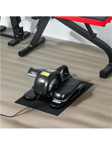 SPORTNOW Under Desk Elliptical Machine, Sit Down Pedal Exerciser with Forward and Reverse Motion, 12 Programs, LCD Monitor, Comp