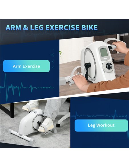 SPORTNOW Mini Exercise Bike, Sit Down Pedal Exerciser with 8-Level Quiet Magnetic Resistance and LCD Display, Portable Under Des - pic 123891 | FastDaddyshop