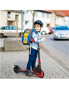 HOMCOM Folding Electric Scooter with Brake, for Ages 6+ Years, 8km/h Maximum Speed, Red 2