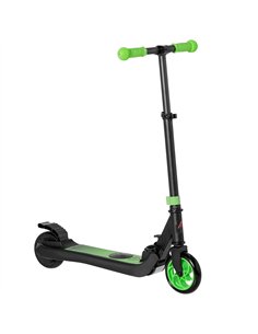 HOMCOM Folding Electric Scooter with Brake, for Ages 6+ Years, 8km/h Maximum Speed, Green