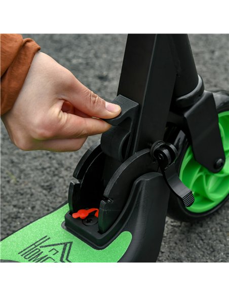 HOMCOM Folding Electric Scooter with Brake, for Ages 6+ Years, 8km/h Maximum Speed, Green - pic 123931 | FastDaddyshop