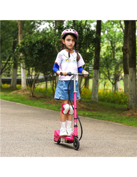 HOMCOM Foldable Electric Kids Scooter, Ride on, for Ages 7-14 Years, Pink - pic 123934 | FastDaddyshop