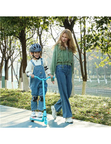 AIYAPLAY Electric Scooter for Kids Ages 4-7, with Auxiliary Rear Wheels, Flashing LED Light and Electric Brake, Kids Electric Sc - pic 123943 | FastDaddyshop