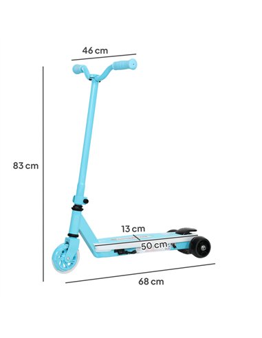 AIYAPLAY Electric Scooter for Kids Ages 4-7, with Auxiliary Rear Wheels, Flashing LED Light and Electric Brake, Kids Electric Sc