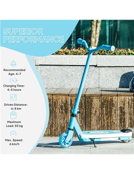 AIYAPLAY Electric Scooter for Kids Ages 4-7, with Auxiliary Rear Wheels, Flashing LED Light and Electric Brake, Kids Electric Sc - pic 123949 | FastDaddyshop