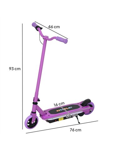 AIYAPLAY Electric Scooter for Ages 6-14, with Colourful Light and Electric Brake, Electric Scooter E Scooter, Up to 10 KM/H & 8 