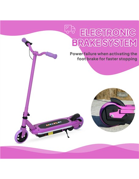 AIYAPLAY Electric Scooter for Ages 6-14, with Colourful Light and Electric Brake, Electric Scooter E Scooter, Up to 10 KM/H & 8  - pic 123955 | FastDaddyshop