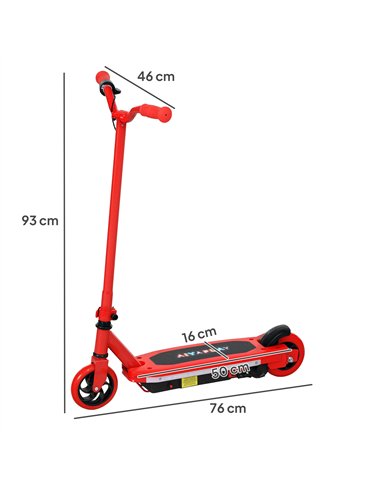 AIYAPLAY Electric Scooter for Ages 6-14, with Colourful Light and Electric Brake, Electric Scooter E Scooter, Up to 10 KM/H & 8 