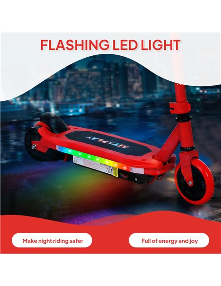 AIYAPLAY Electric Scooter for Ages 6-14, with Colourful Light and Electric Brake, Electric Scooter E Scooter, Up to 10 KM/H & 8  - pic 123963 | FastDaddyshop