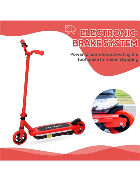 AIYAPLAY Electric Scooter for Ages 6-14, with Colourful Light and Electric Brake, Electric Scooter E Scooter, Up to 10 KM/H & 8  - pic 123964 | FastDaddyshop