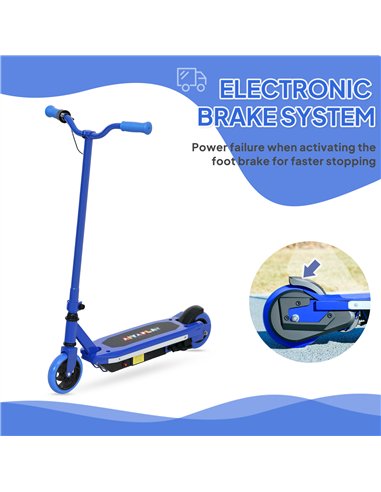 AIYAPLAY Electric Scooter for Ages 6-14, with Colourful Light and Electric Brake, Electric Scooter E Scooter, Up to 10 KM/H & 8 