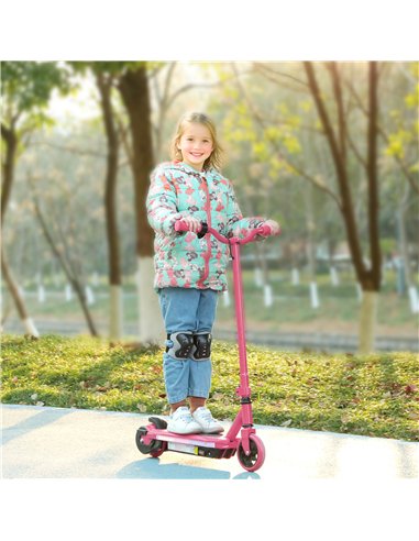 AIYAPLAY Electric Scooter for Ages 6-14, with Colourful Light and Electric Brake, Electric Scooter E Scooter, Up to 10 KM/H & 8 