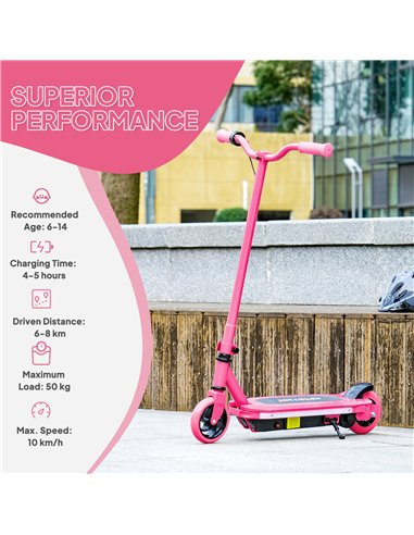 AIYAPLAY Electric Scooter for Ages 6-14, with Colourful Light and Electric Brake, Electric Scooter E Scooter, Up to 10 KM/H & 8 